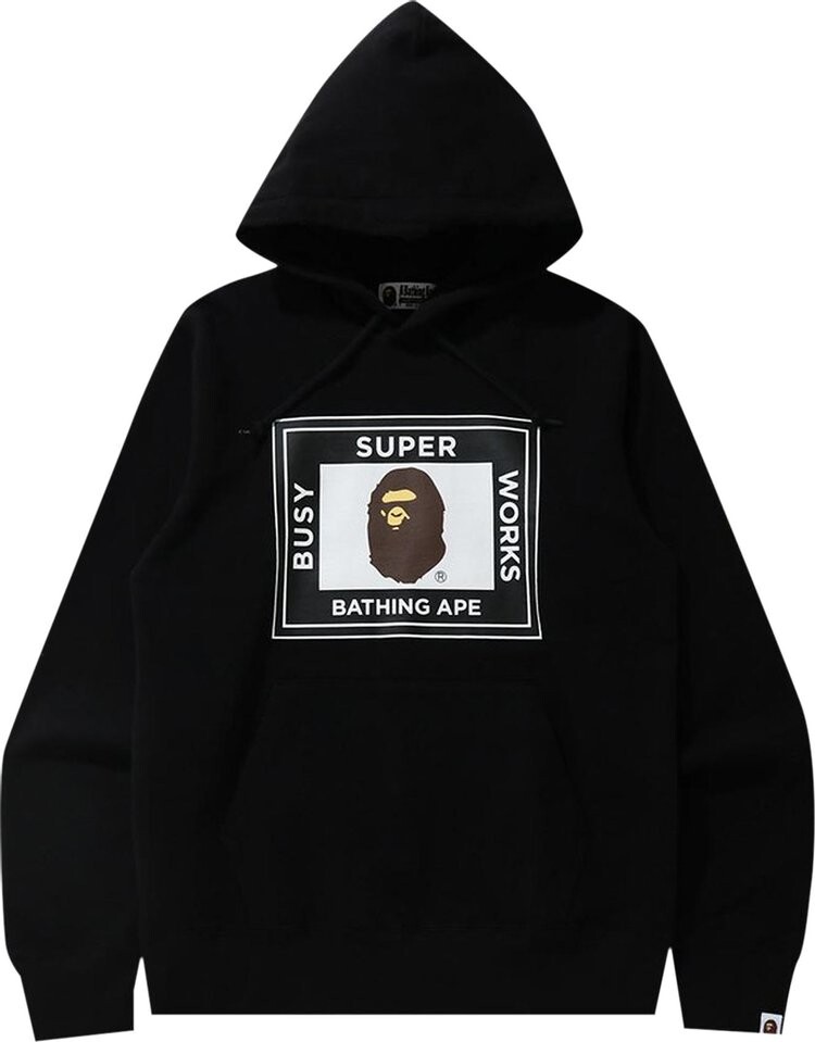 

Худи BAPE Super Busy Works Pullover Hoodie 'Black', черный