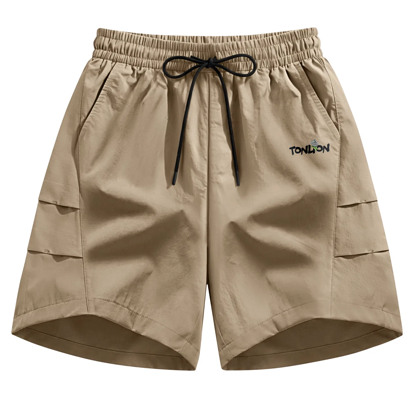 Детские шорты-карго со вставками из сетки, модель Unisex, Tonlion, Khaki