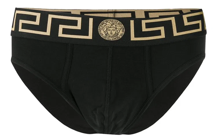 Мужские трусы с принтом Medusa Greca, комплект из 3 штук, VERSACE, Black — фото 3