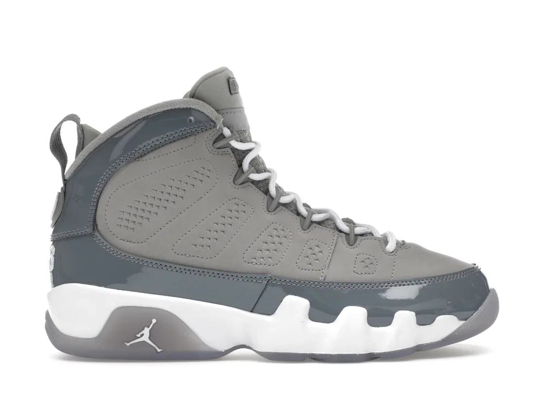 Детские кроссовки Lifestyle с длинным шнурком Jordan 9 Retro, Medium Grey/White-Cool Grey