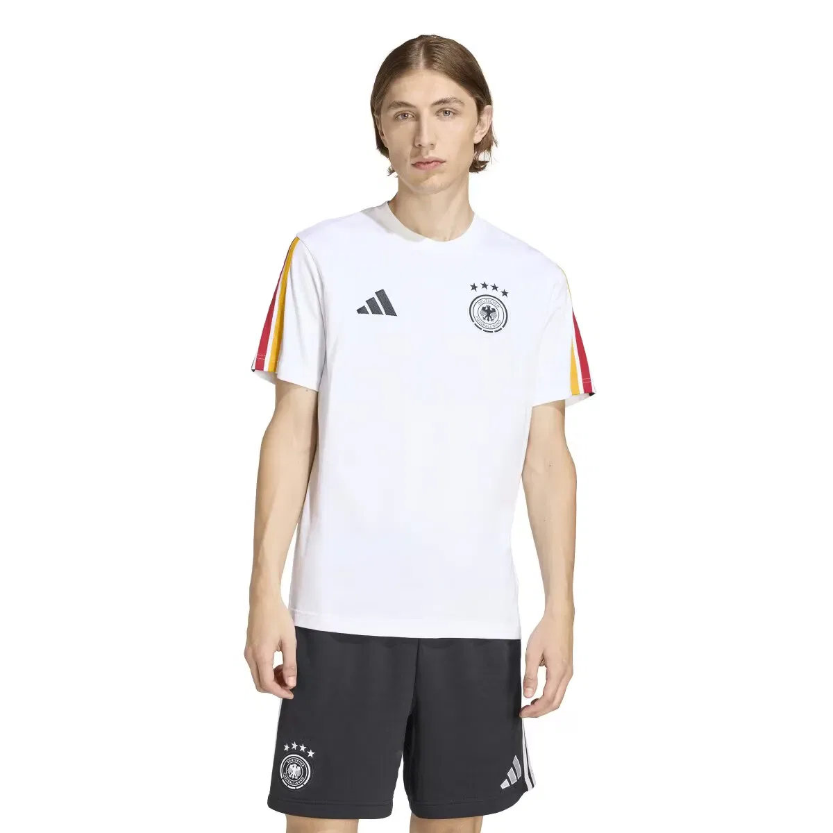 Мужская футболка с принтом Alemania Mundial 2026 DNA adidas, Blanco