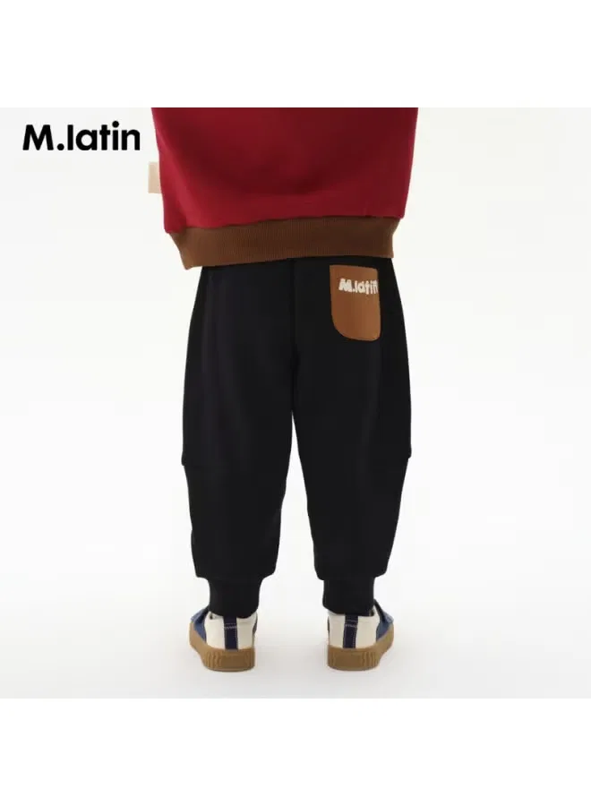 Штаны вязаные детские для мальчиков зимние M.Latin, черный