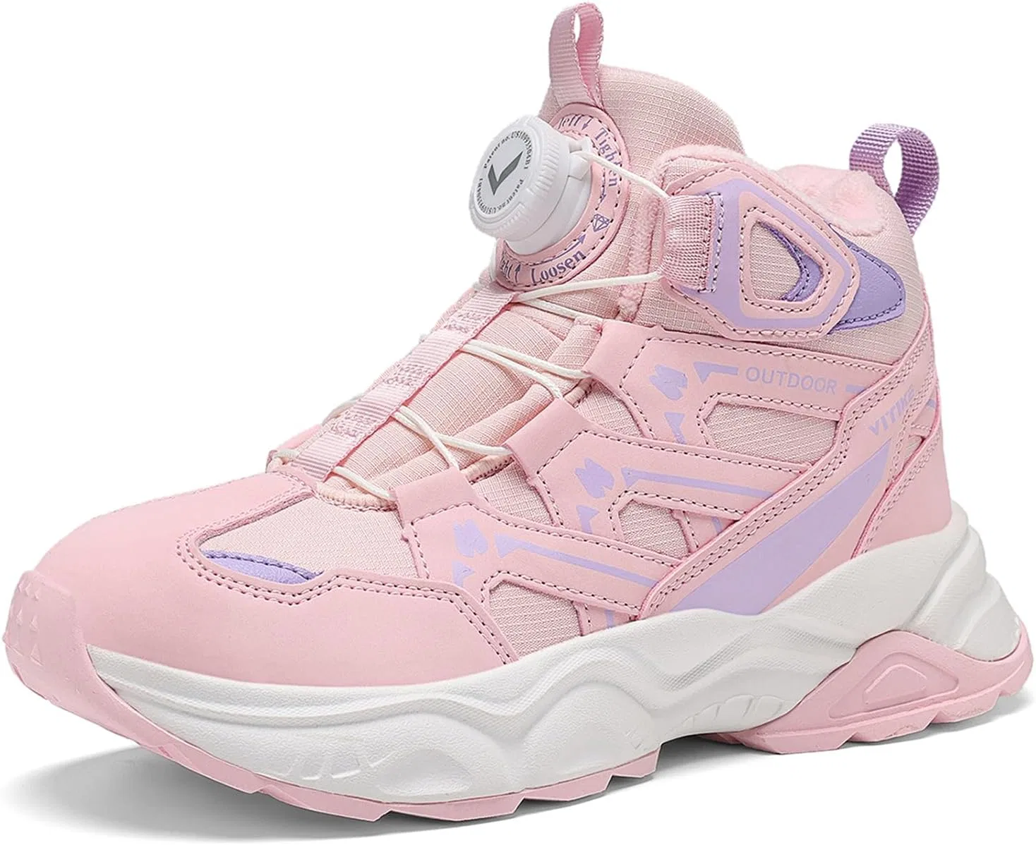 Детские зимние ботинки для мальчиков и девочек водонепроницаемые JMFCHI SPORTS, Pink