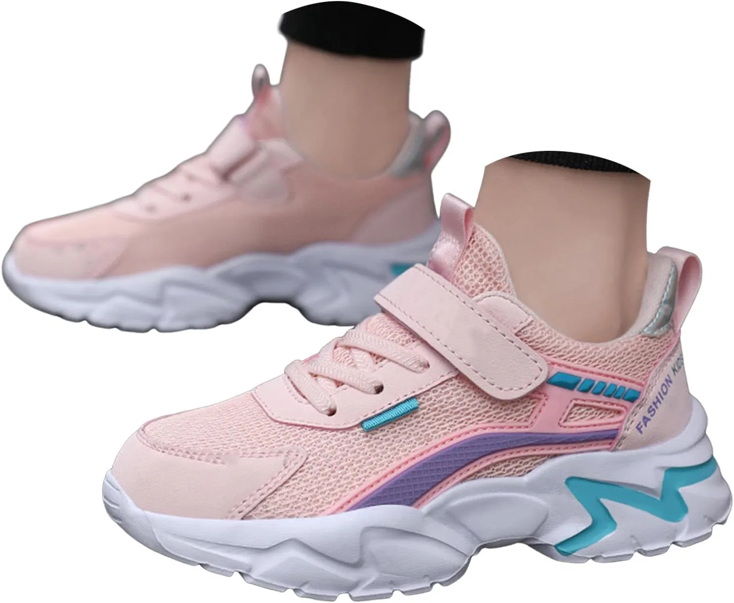 Детские кроссовки для мальчиков с липучкой, Pink