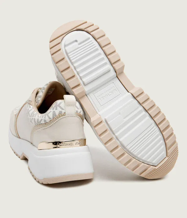 Детские кроссовки из экокожи COSMO MEYERS II Michael Kors Kids, Бежевый — фото 4