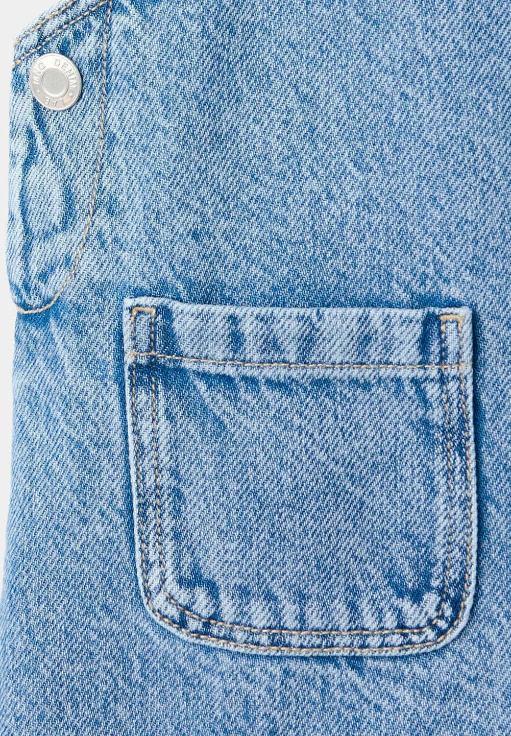 Детское джинсовое платье Mango Kids, Royal Blue — фото 4