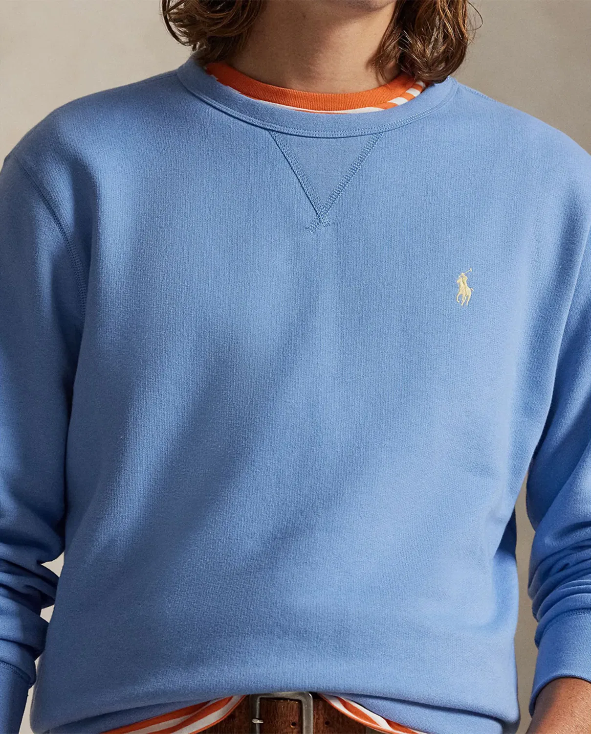 Мужская толстовка с вышивкой лошади Polo Ralph Lauren, Azul Cyan — фото 3