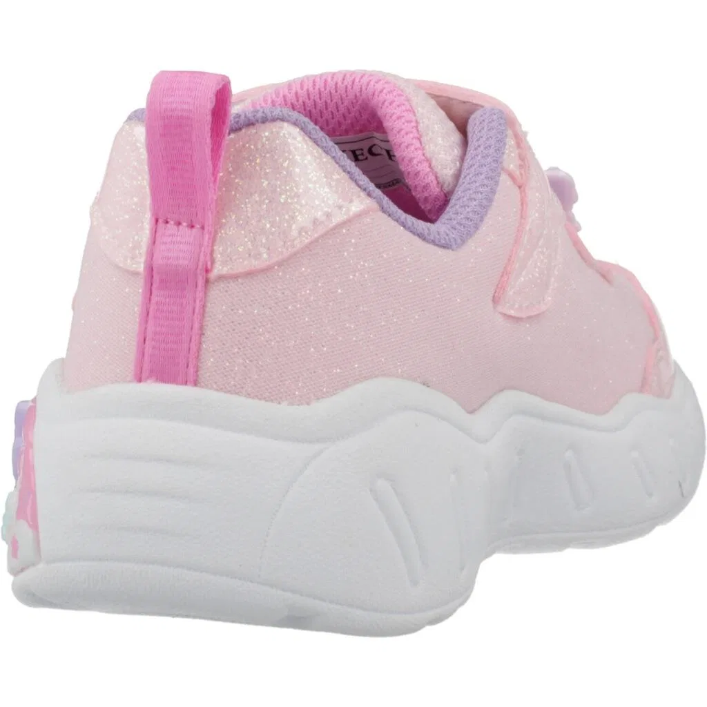 Детские кроссовки для девочек с принтом бабочки Skechers S Light Lil Butterfly, Rosa — фото 3