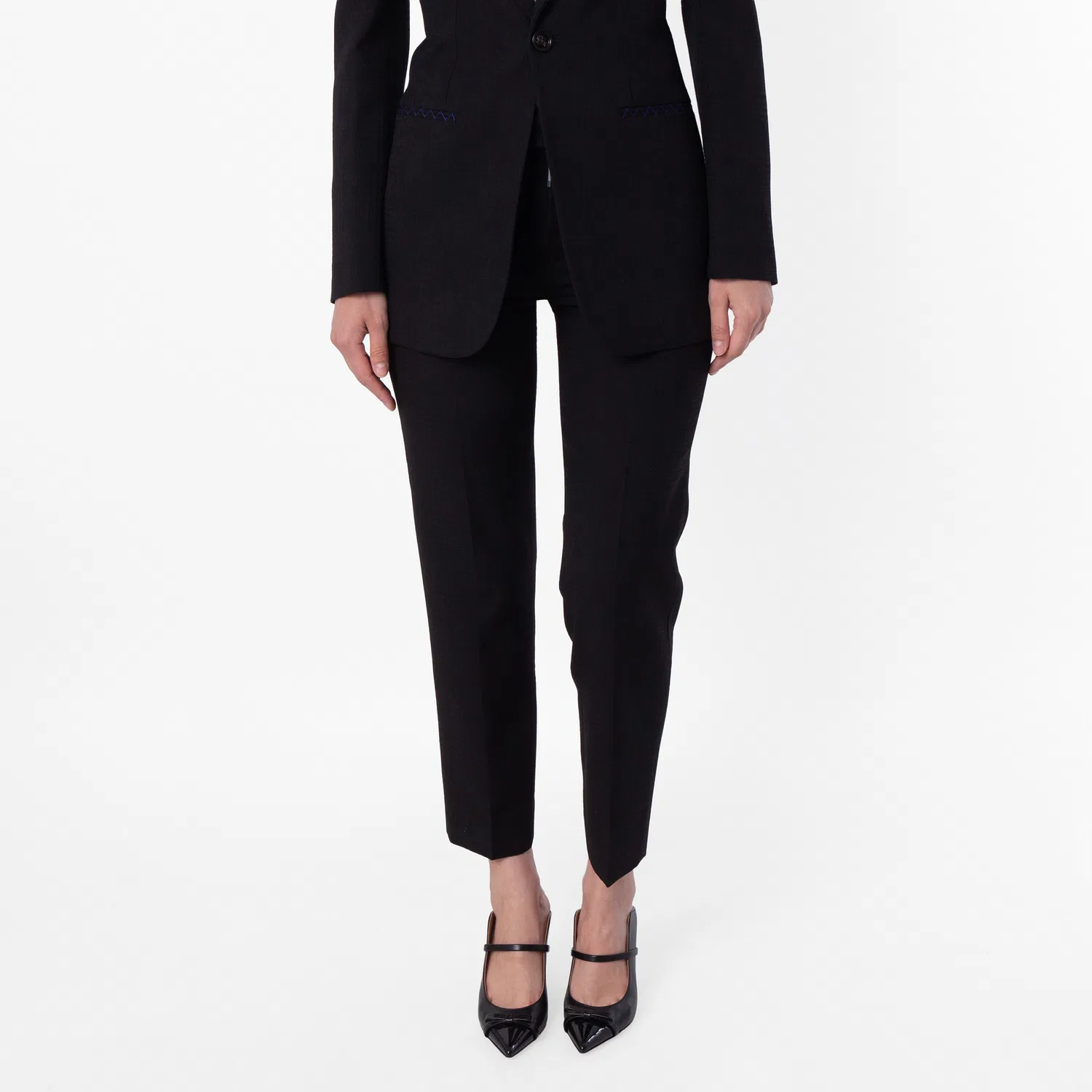 Брюки укороченные из шерсти Tailored Virgin Wool Cropped Burberry, Black