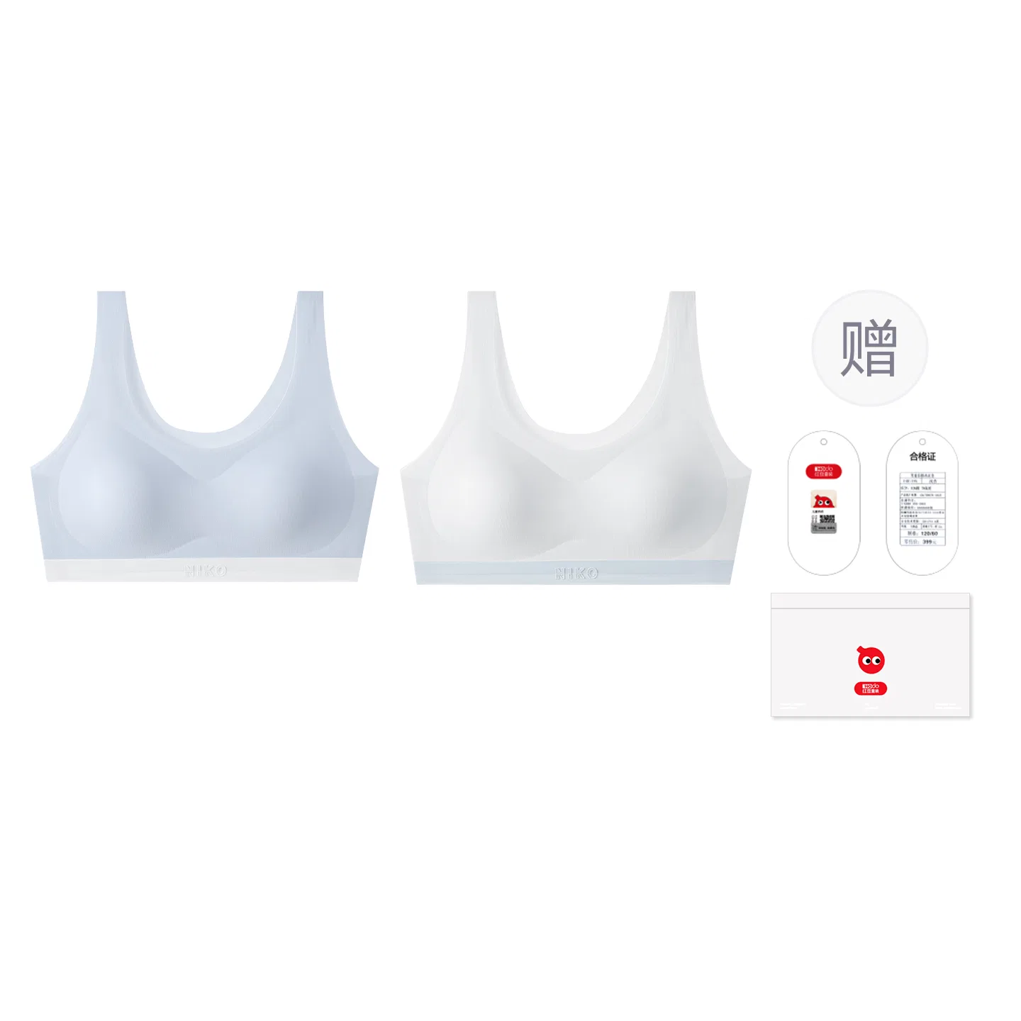 Детское белье для девочек без косточек Red bean, Ivory White Light Blue