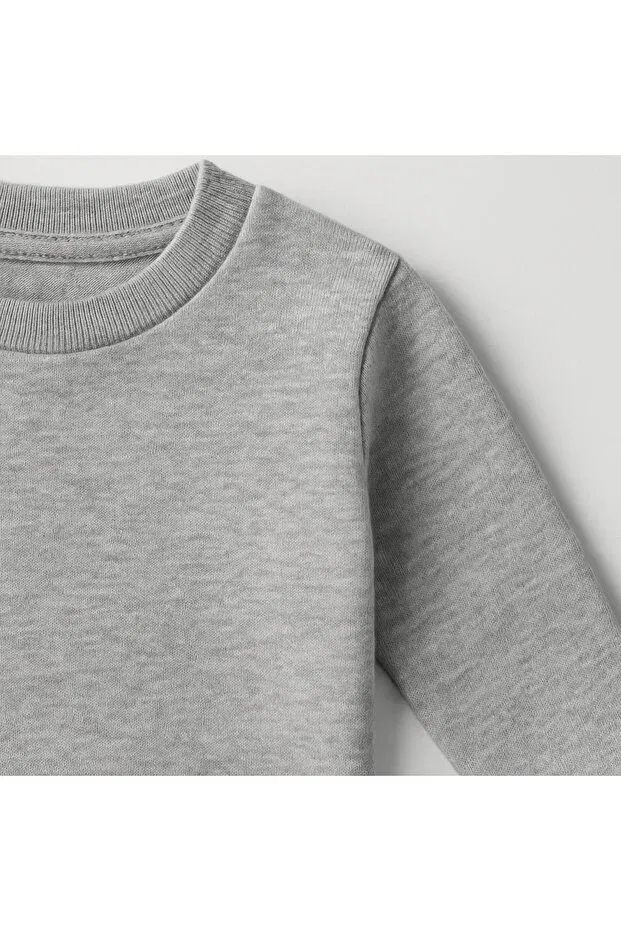 Детские свитшот для девочек хлопковый For My Baby, Gray — фото 2