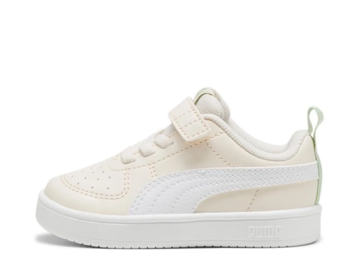 Детские кроссовки без шнурков Rickie AC PS PUMA, Rosebay PUMA White Green