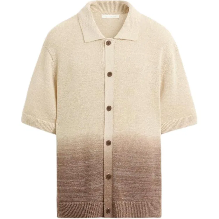 Мужская рубашка с воротником Beige ZARA, Beige