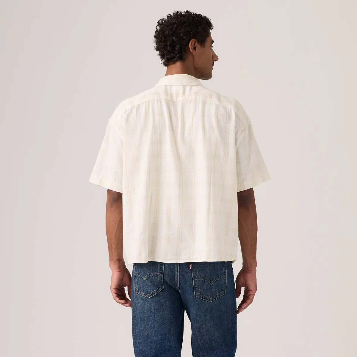 Рубашка свободного кроя для полевых работ Levi's, Atkins Plaid Egret - White — фото 4
