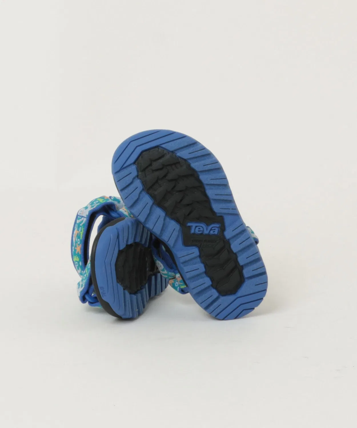 Детские спортивные сандалии с быстросохнущим ремешком Teva T Hurricane XLT JR, Black/Blue — фото 3