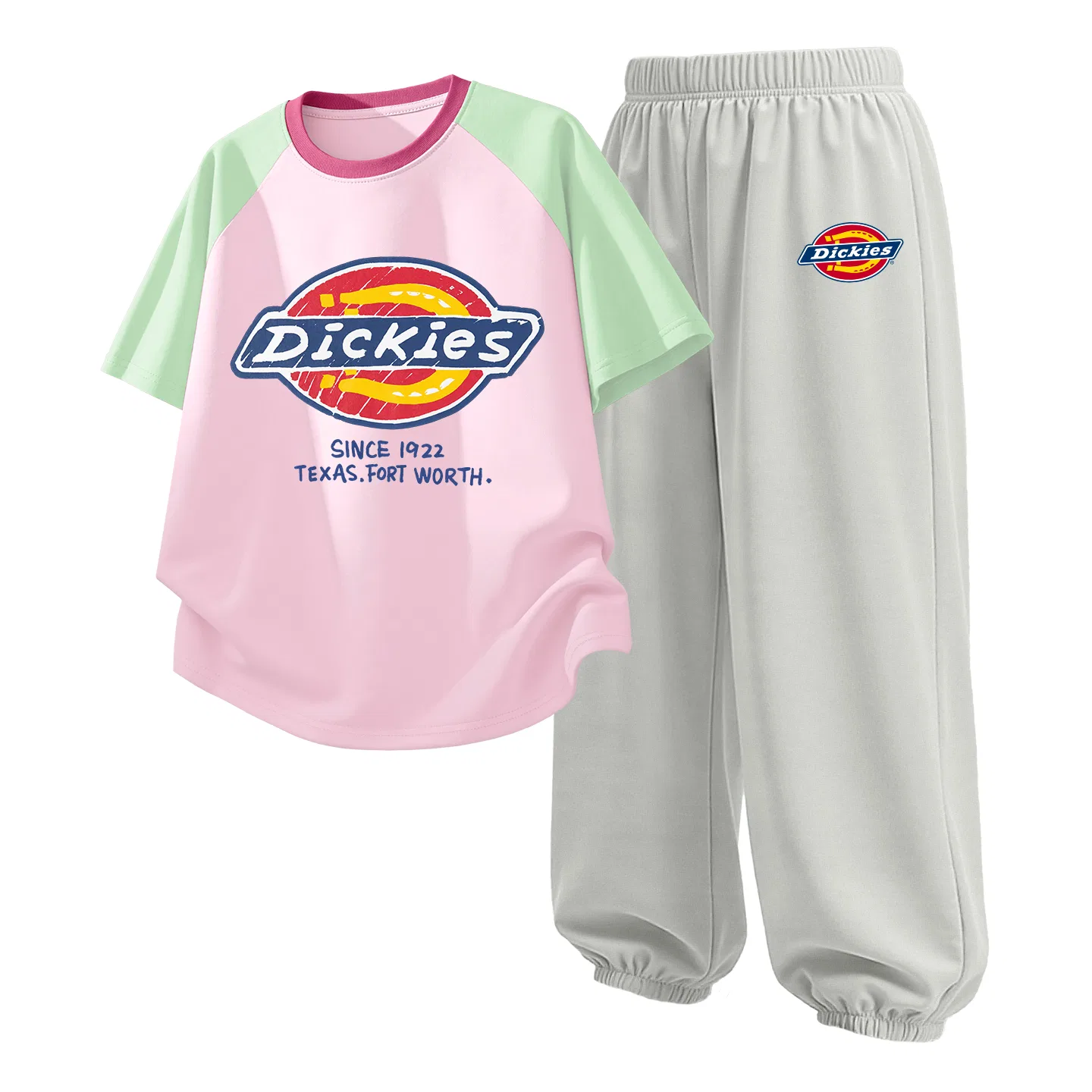 Детский спортивный комплект из 2 предметов Dickies, S Wax Label Green Pink+S Label K Glacier Gray