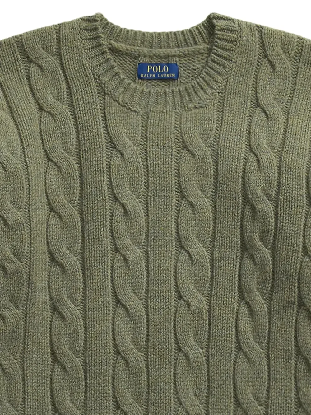 Джемпер свободного кроя из смесовой шерсти POLO RALPH LAUREN, зеленый — фото 2