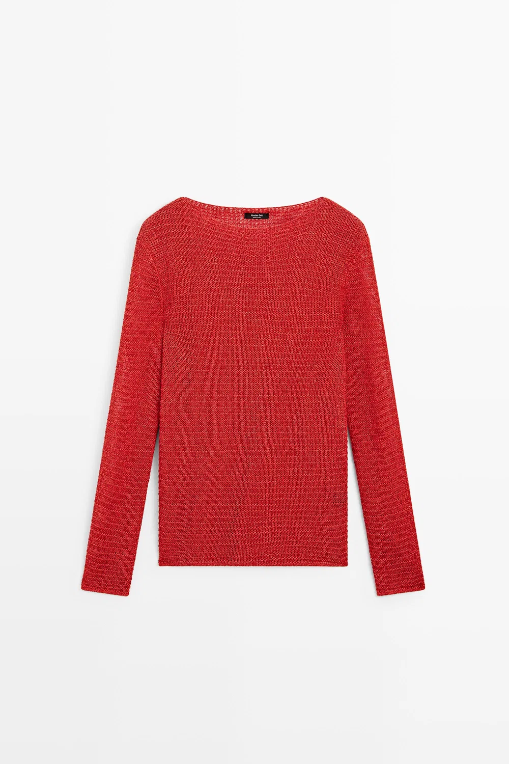 Свитер Massimo Dutti Boat Neck Knit, красный — фото 2