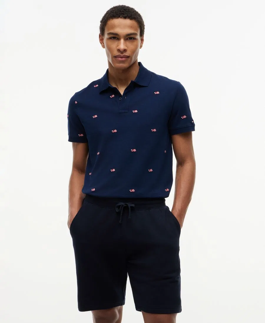 Поло с вышивкой Critter Tommy Hilfiger, Carbon Navy