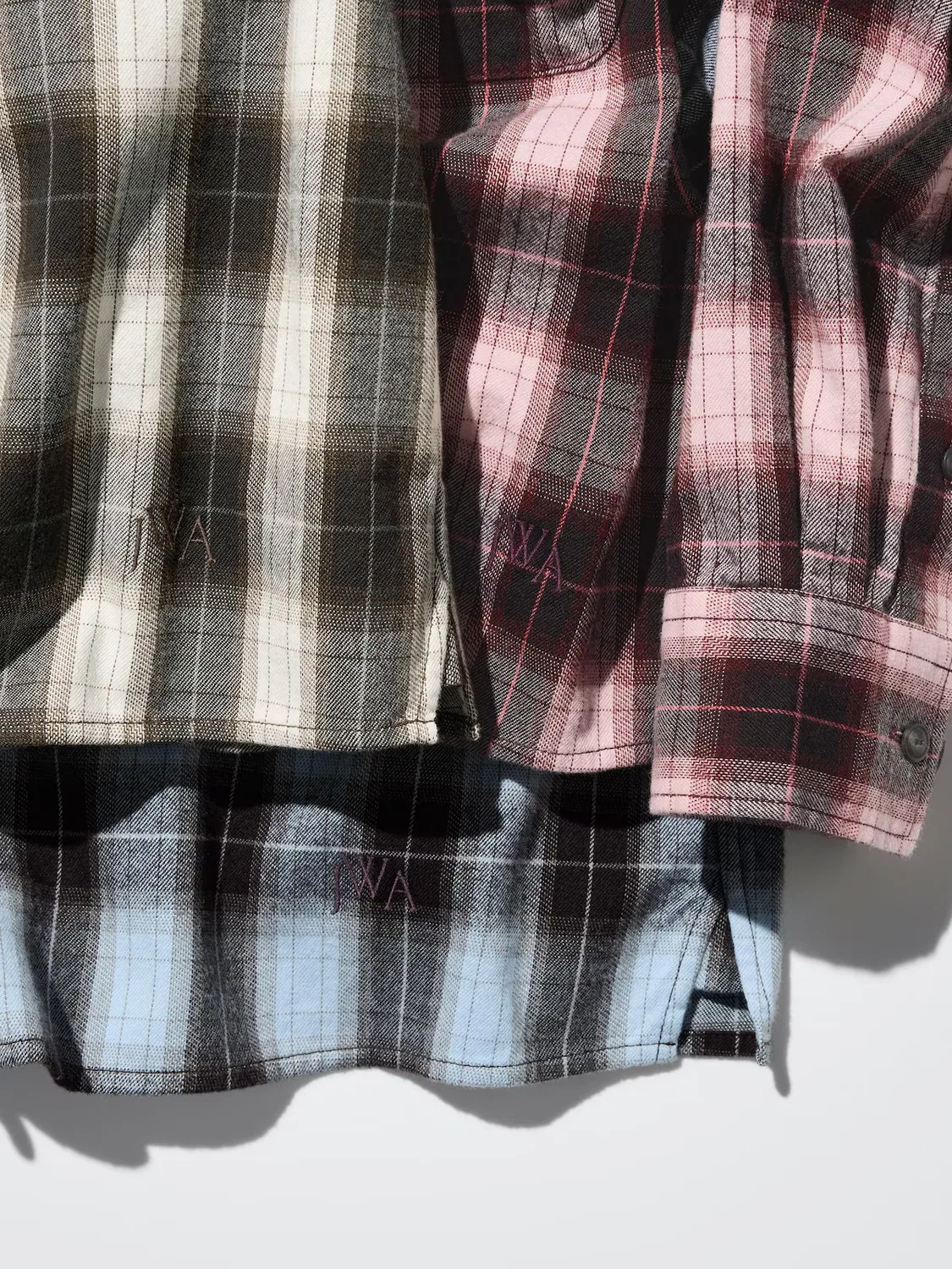 Рубашка Uniqlo, фланелевая, свободный крой в клетку, натуральный — фото 4