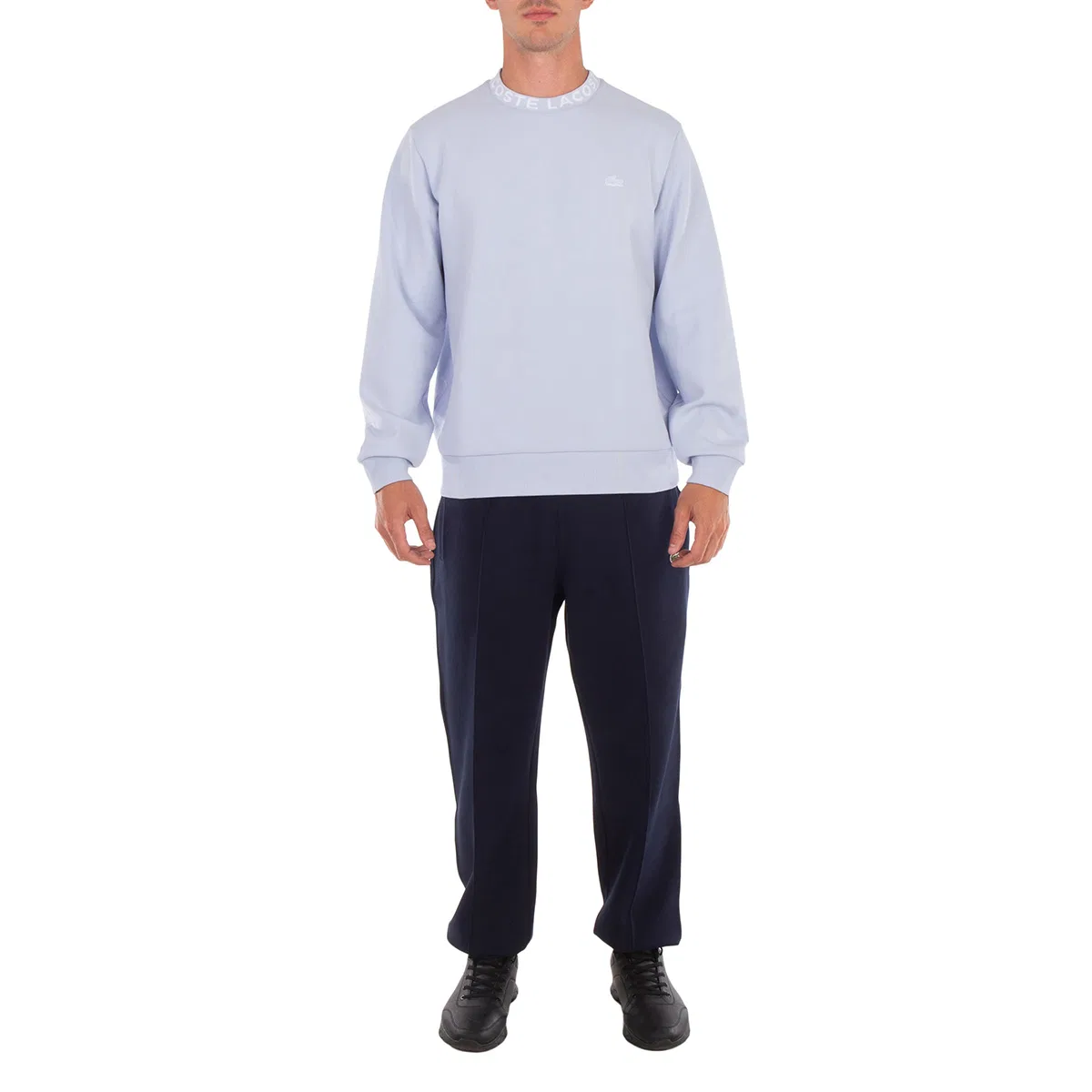 Свитшот с круглым вырезом и вышитым логотипом Lacoste, Blue — фото 4