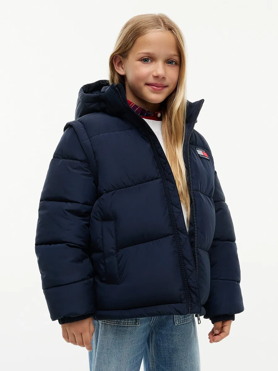 Зимняя куртка TOMMY HILFIGER 'Heritage' темно-синего цвета — фото 4
