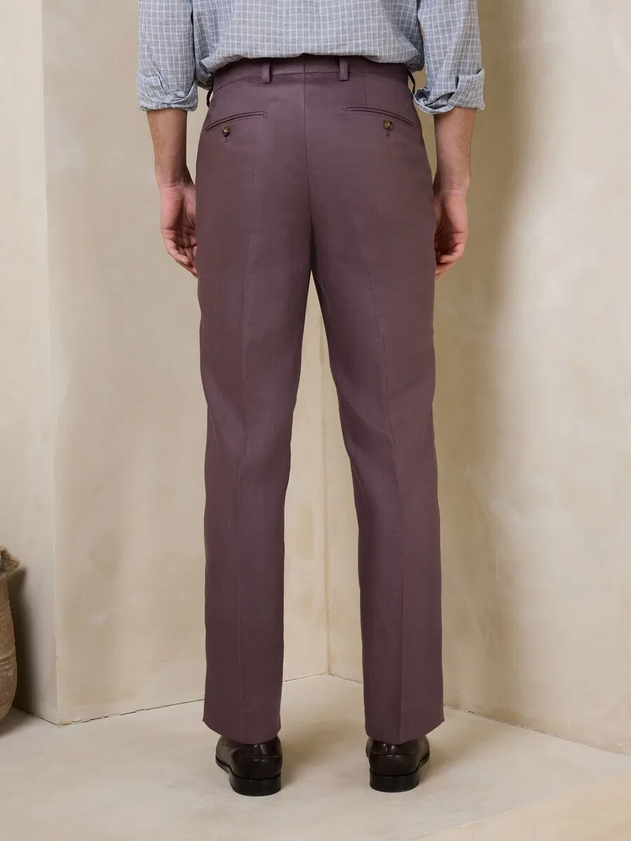 Брюки Next Slim fit с плиссировкой спереди, цвет 'N. Premium', сиреневый — фото 2
