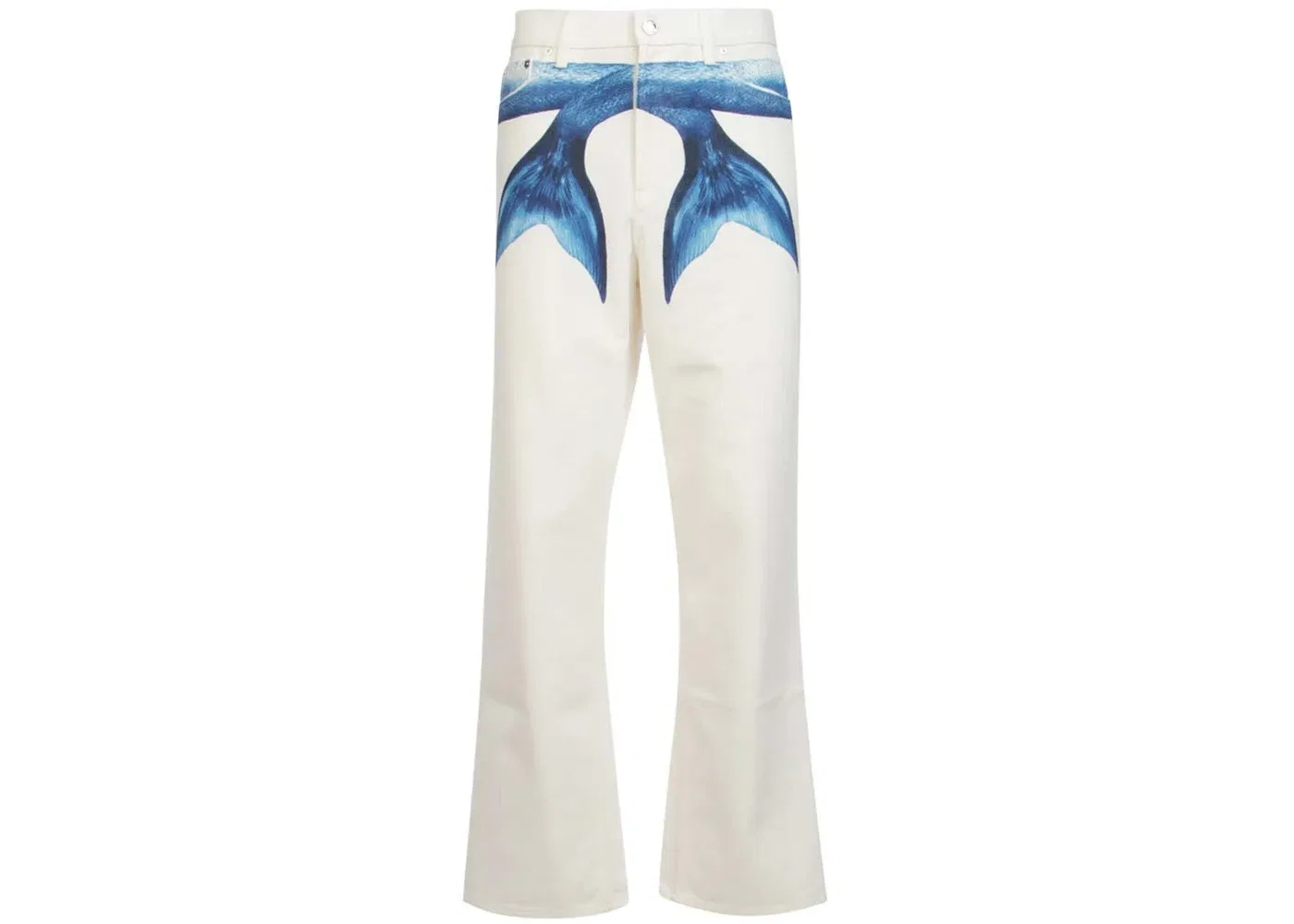 Мужские джинсы с принтом Mermaid Tail Burberry, White