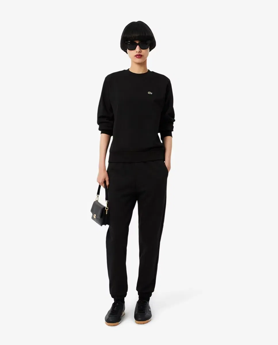 Джоггеры Lacoste Negro из футера с прямым кроем — фото 4