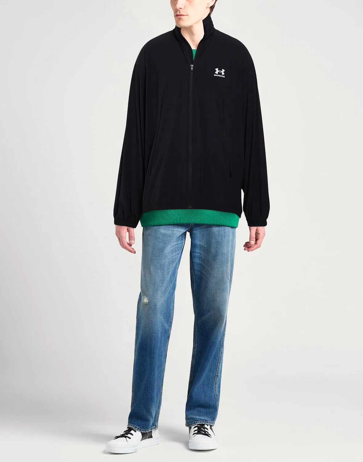 Мужская куртка Oversized с принтом Balenciaga, черный — фото 2
