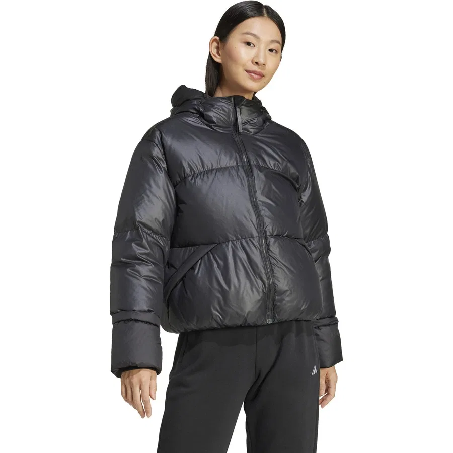 Женская куртка с длинным рукавом W Bıg Baffle J adidas, Черный
