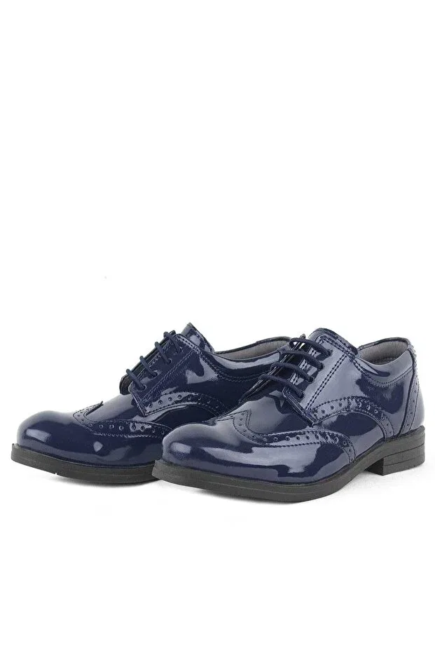 Детские туфли для мальчиков на шнуровке Titan Rakerplus, Navy Blue — фото 4