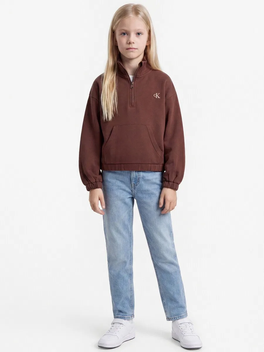 Толстовка Calvin Klein Jeans шоколадного цвета — фото 2
