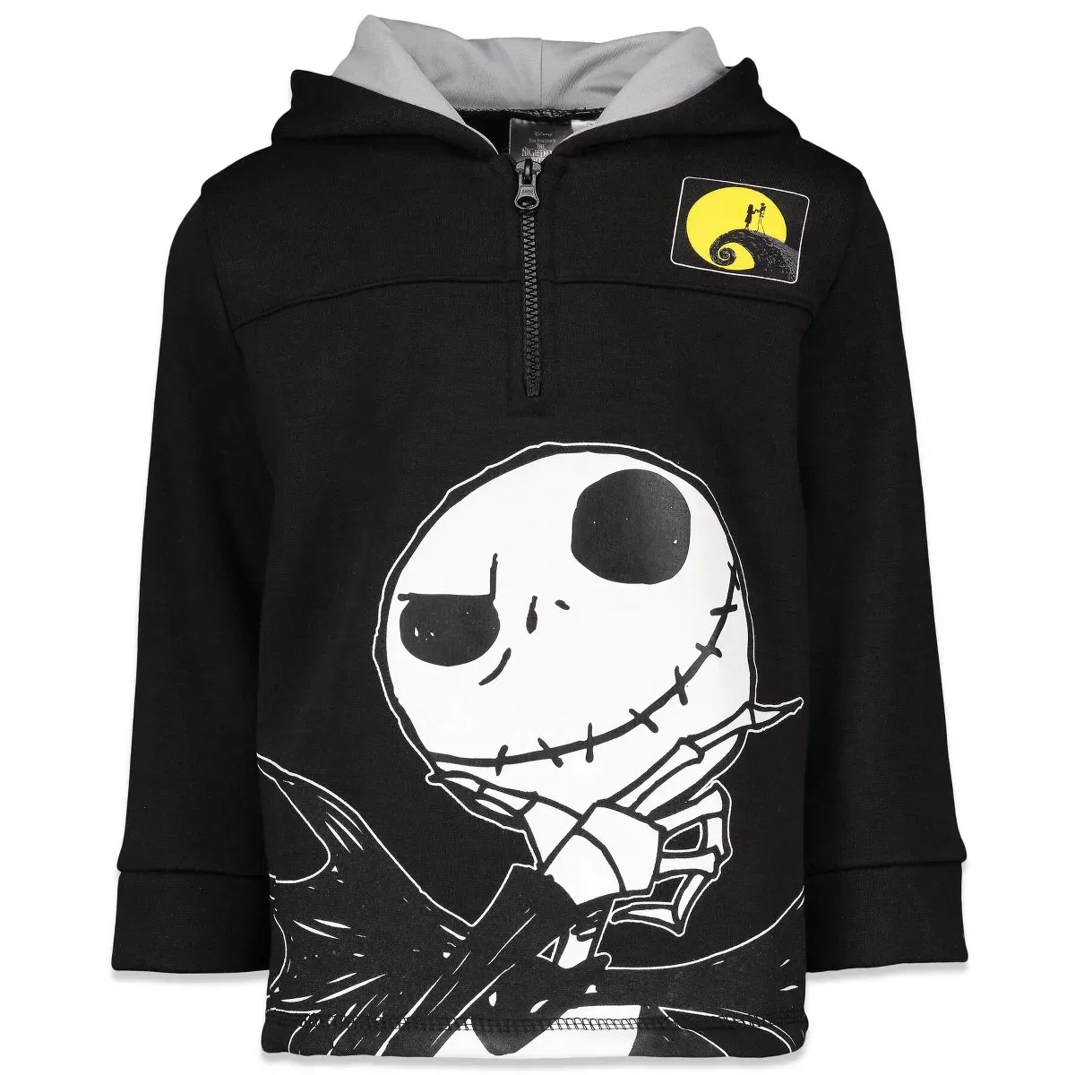 Детское худи с принтом Nightmare Before Christmas Disney, Black — фото 3