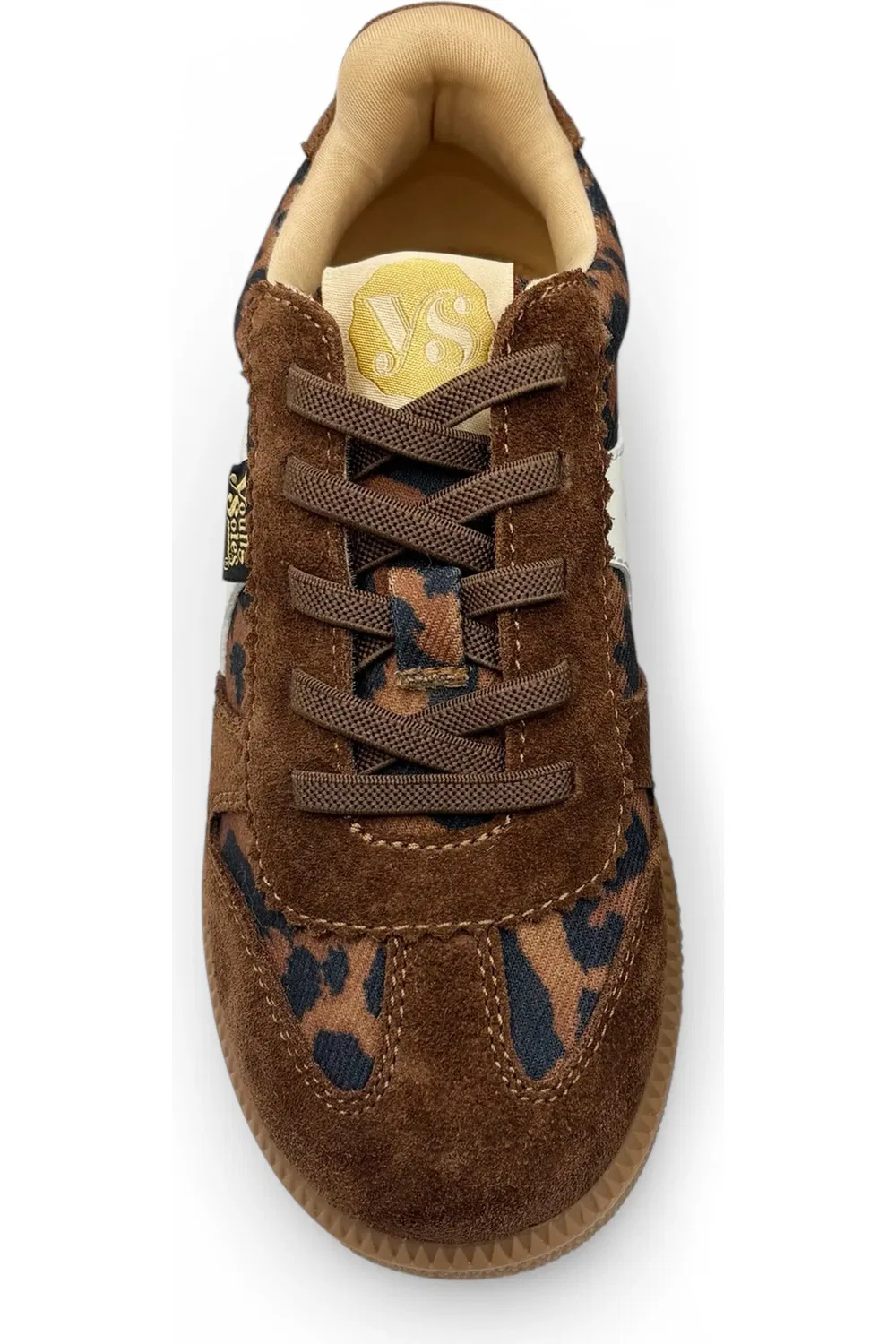 Детские кеды ретро-стиля с эластичными шнурками Brooking Young Soles, Leopard Print — фото 3