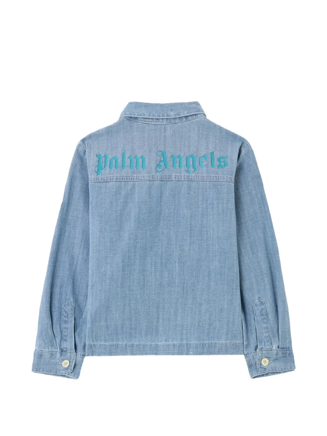 Рубашка с нашивкой медведя синяя Palm Angels, синий — фото 2