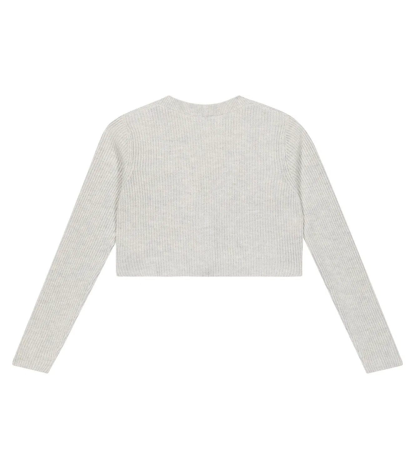 Укороченный кардиган с вышивкой Brunello Cucinelli Kids, серый — фото 3