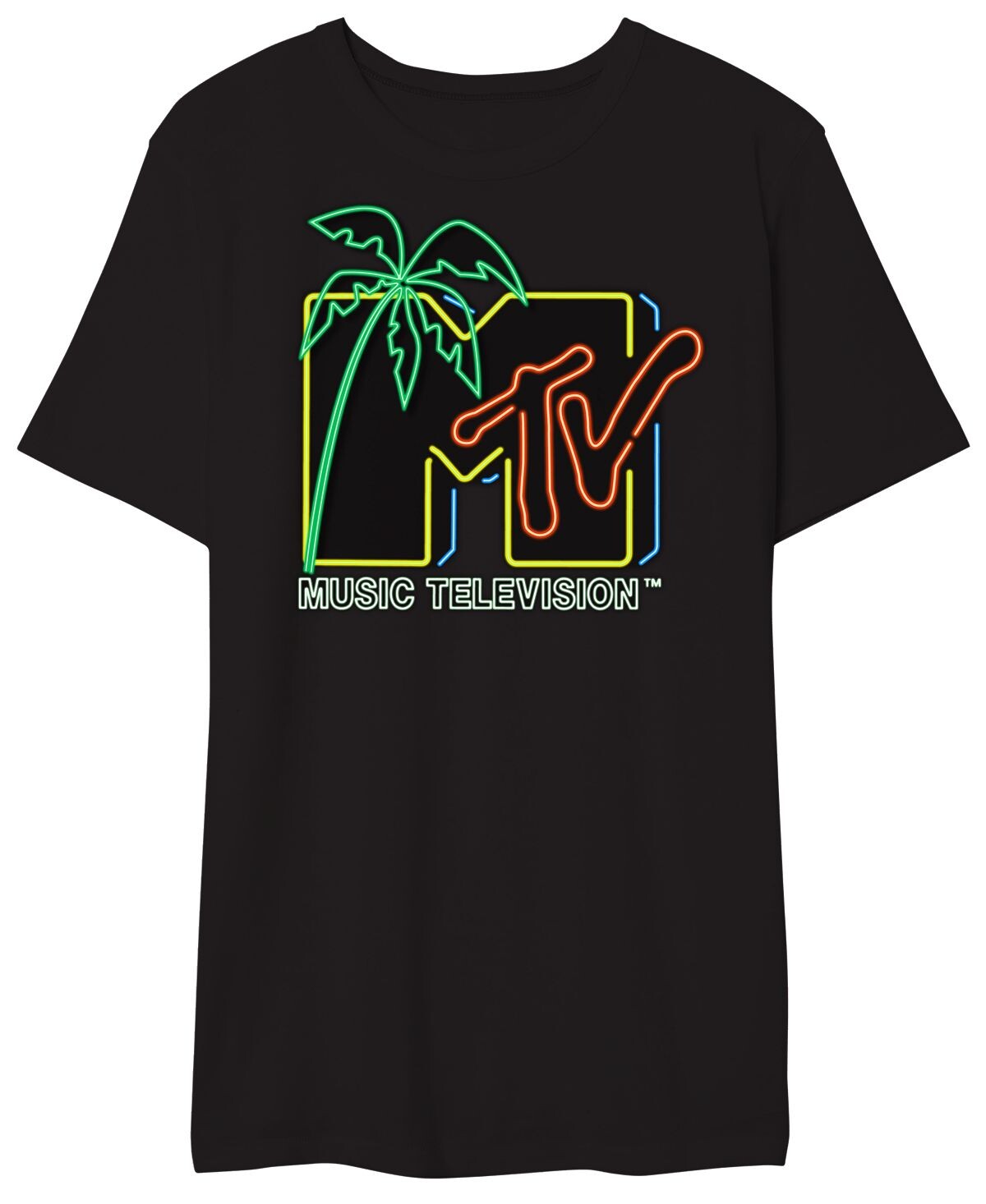 

Мужская футболка с рисунком mtv neon light AIRWAVES, мульти, Черный, Мужская футболка с рисунком mtv neon light AIRWAVES, мульти