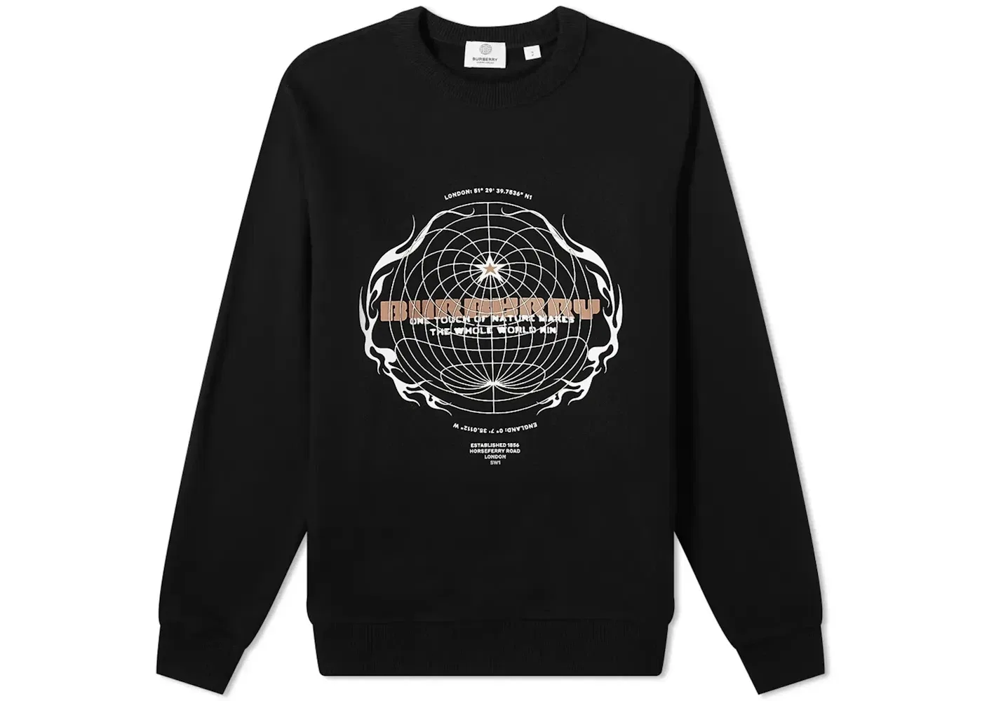 Мужской свитшот с принтом Burberry, Black