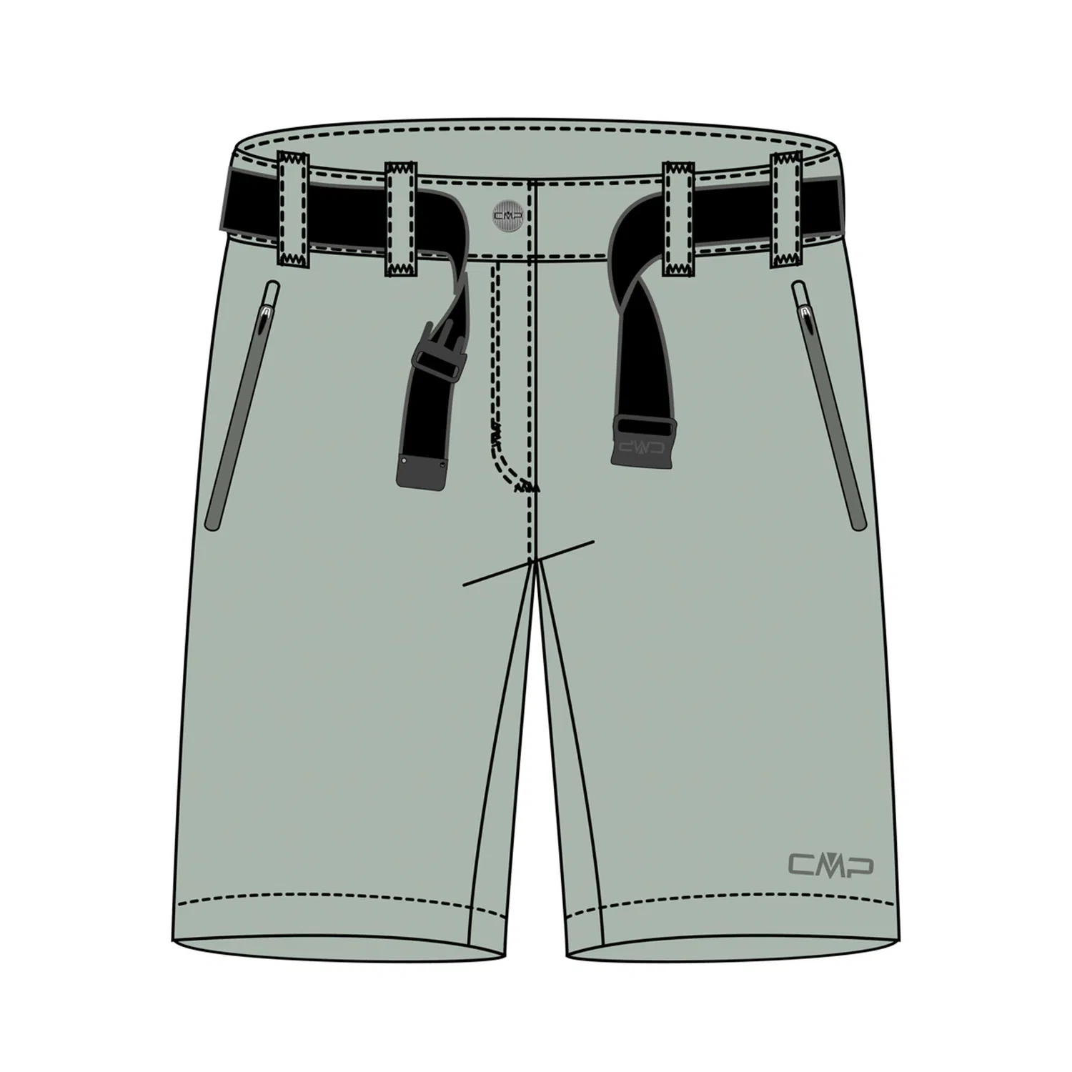 Детские шорты для девочек из стрейча CMP Madchen Short Stretch Bermuda 3T51145, Grun