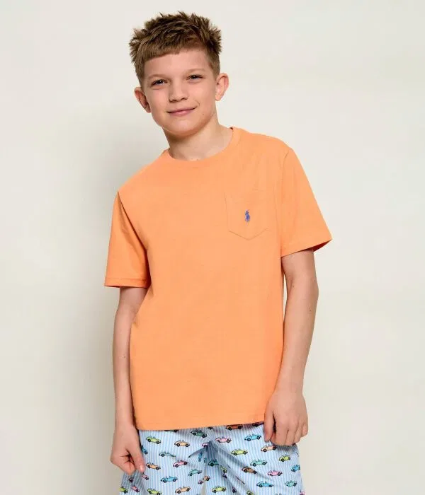 Детская футболка с круглым вырезом Polo Ralph Lauren, Arancione