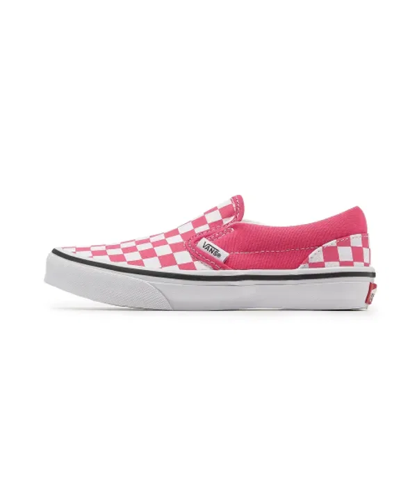 Кеды классические slip-on, чекерборд, Vans Kids, розовый