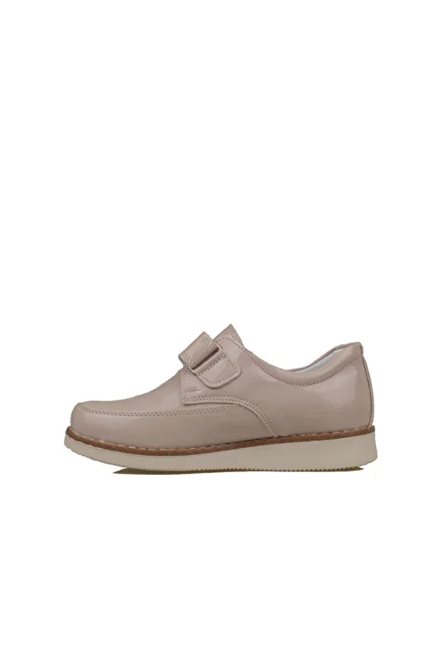 Детские туфли для мальчиков лакированные на липучке Trend Adımlar, Nude Color — фото 4