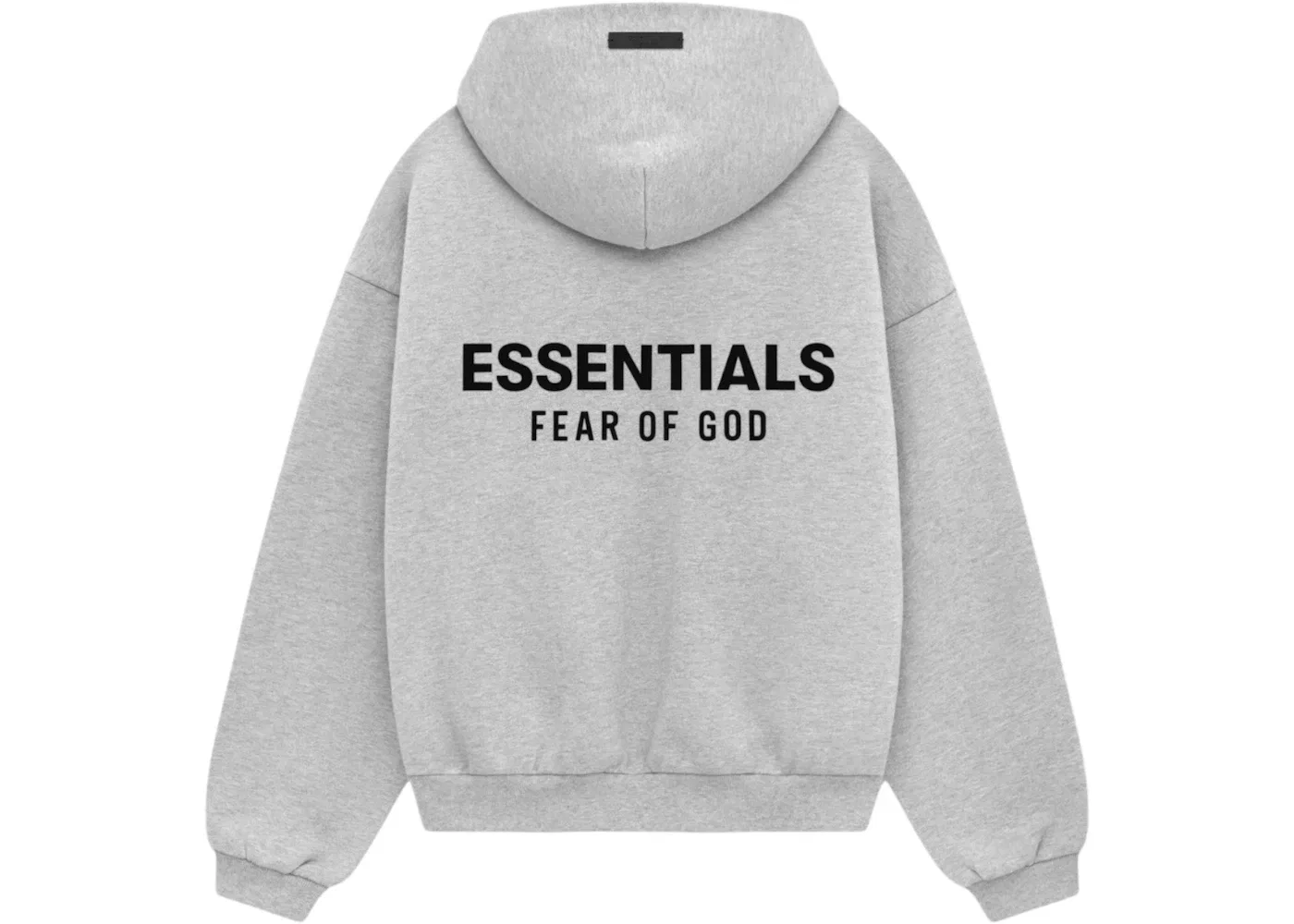 Детский худи из флиса с принтом Hoodie Fear of God, Light Heather Gray — фото 2