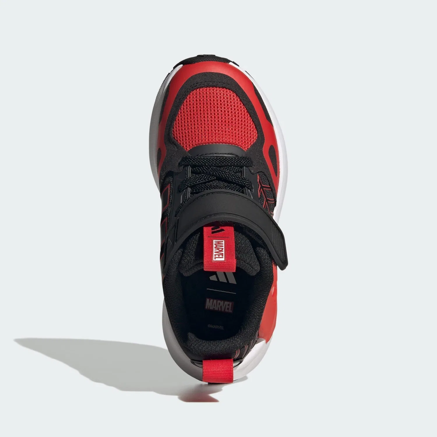 Детские кроссовки с принтом Marvel Spider-Man Runner Adidas, Schwarz Rot Weiss — фото 2