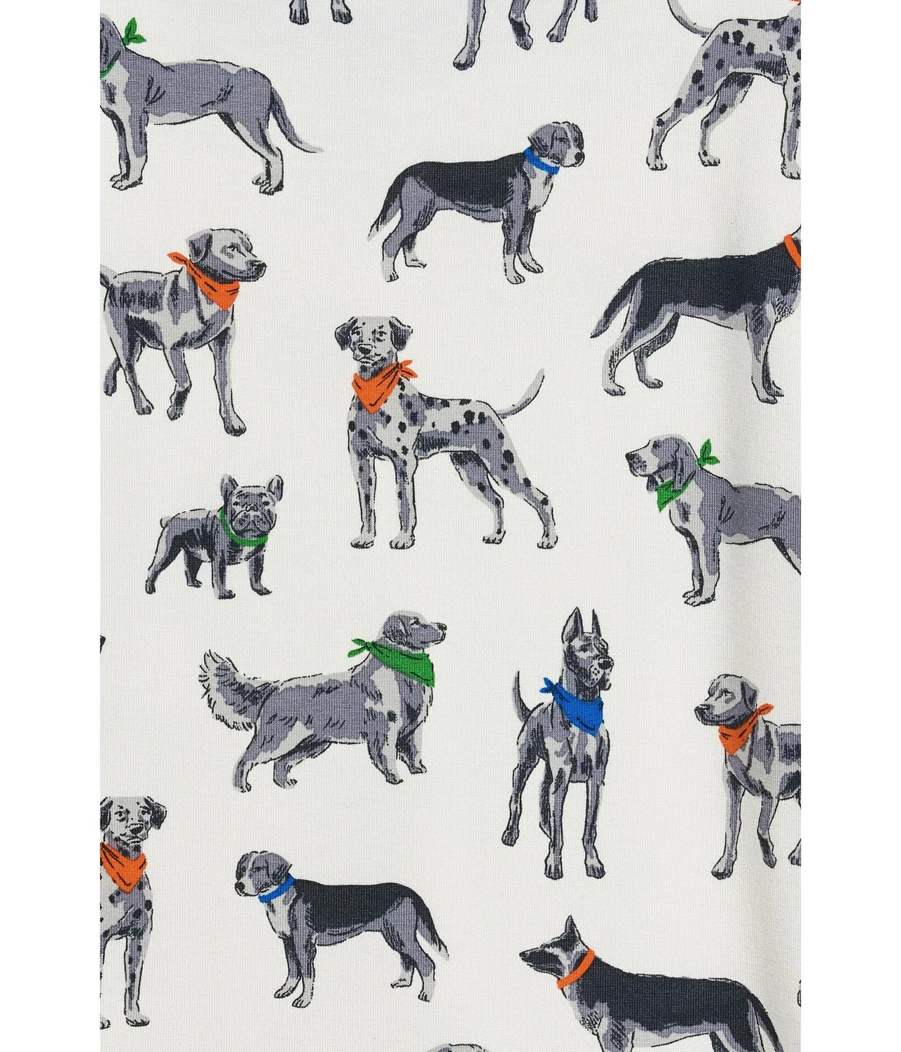Комплект бамбуковой пижамы Bandana Dogs (для малышей/детей постарше) Hatley Kids, Off White — фото 3