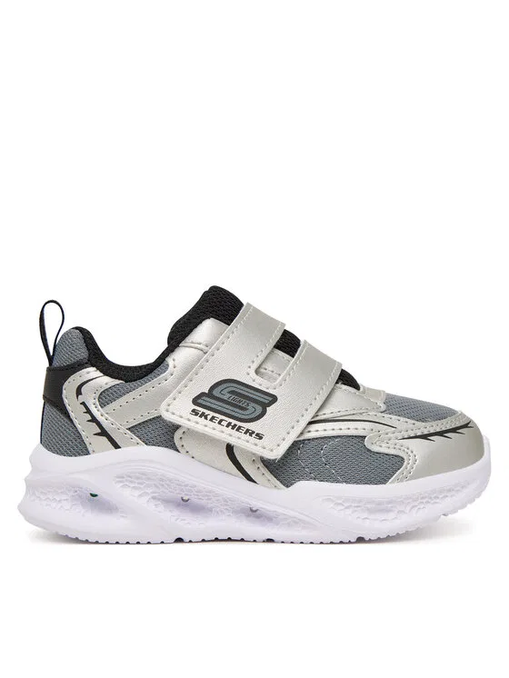 Кроссовки Meteor-Lights - Glow Skechers, серебро