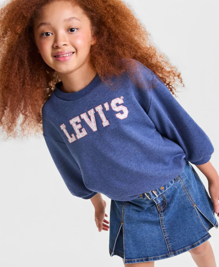 Детский свитер с защипами на рукавах Levi's, Blue Indigo — фото 2