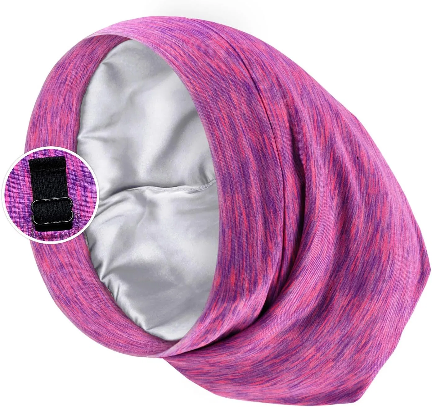 Шапочка для душа Satin Lined Nightcap Bonnet, PARISBELLA, 30.5x28 см, фиолетовый и синий