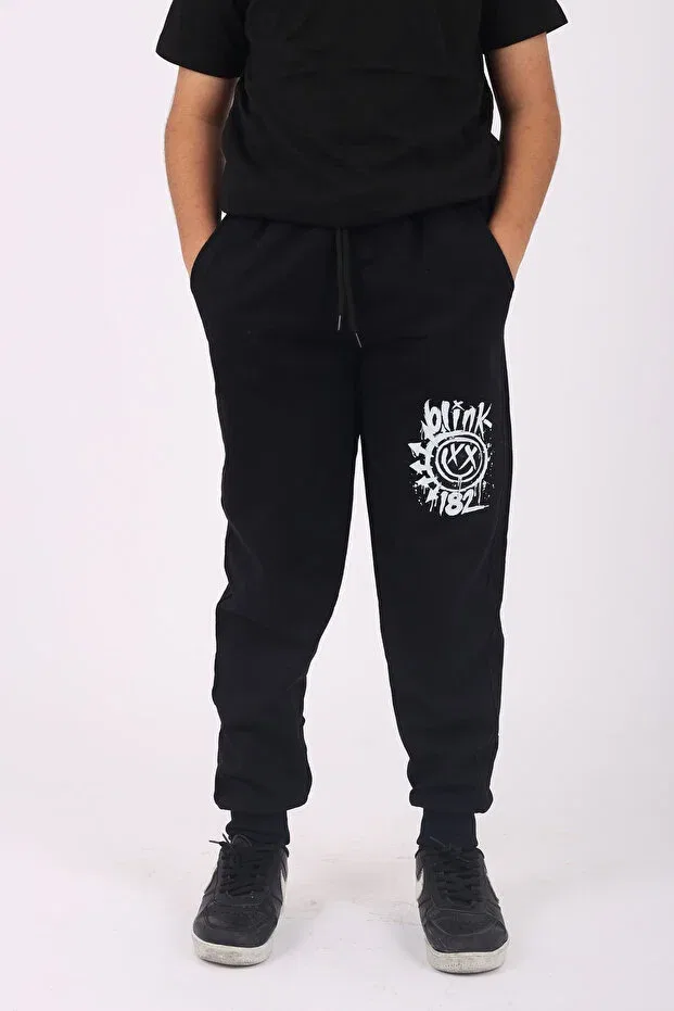 Детские спортивные брюки для мальчиков с принтом 3 шт Cm Buseyiz, Black Gray Navy Blue — фото 3
